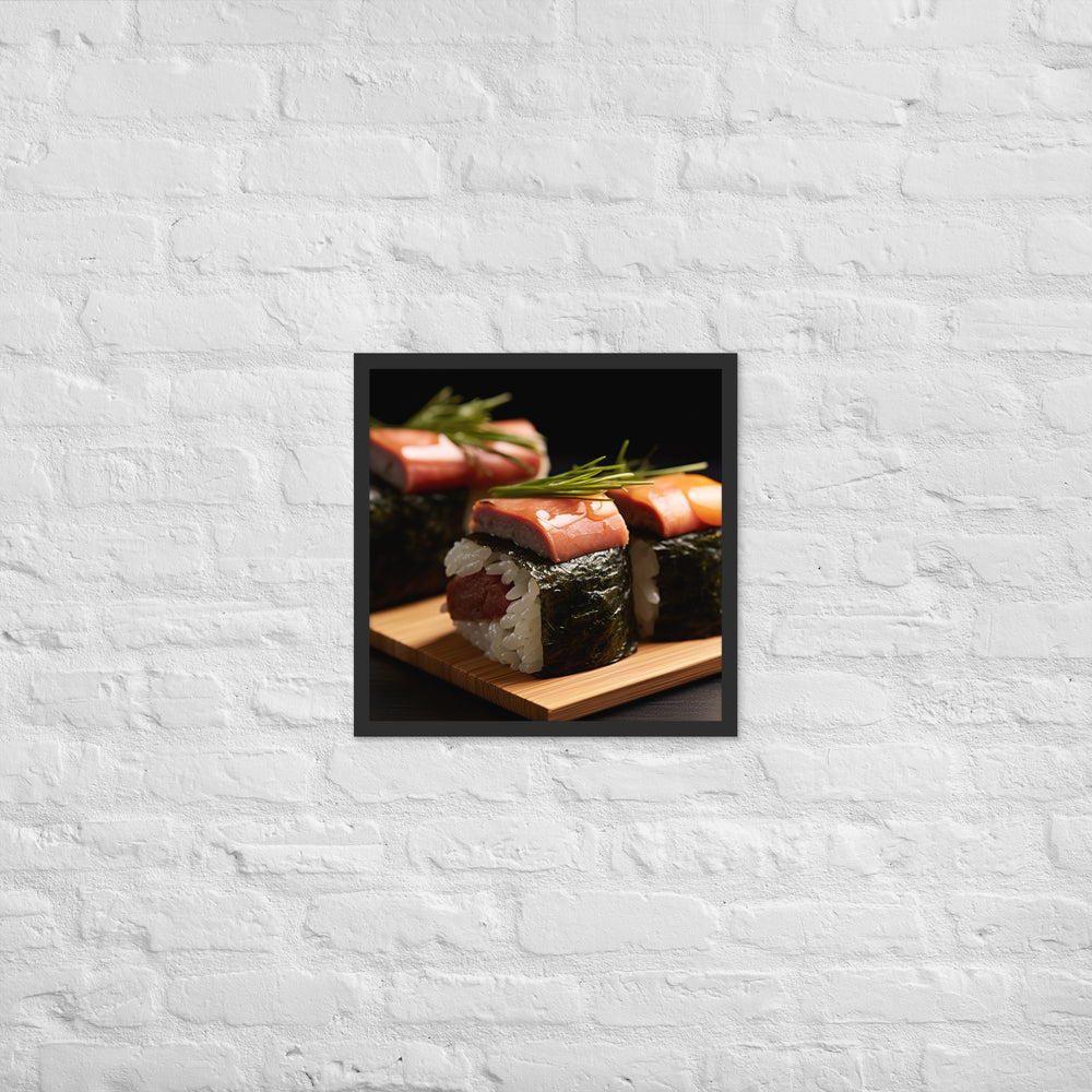 Spam Musubi Framed poster 🤤 from Yumify.AI