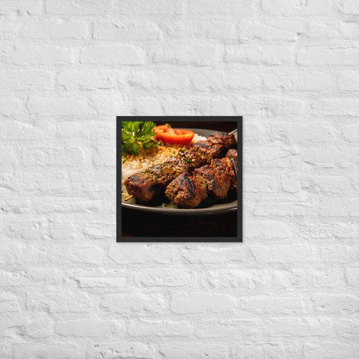 Kabab Koobideh Framed poster 🤤 from Yumify.AI