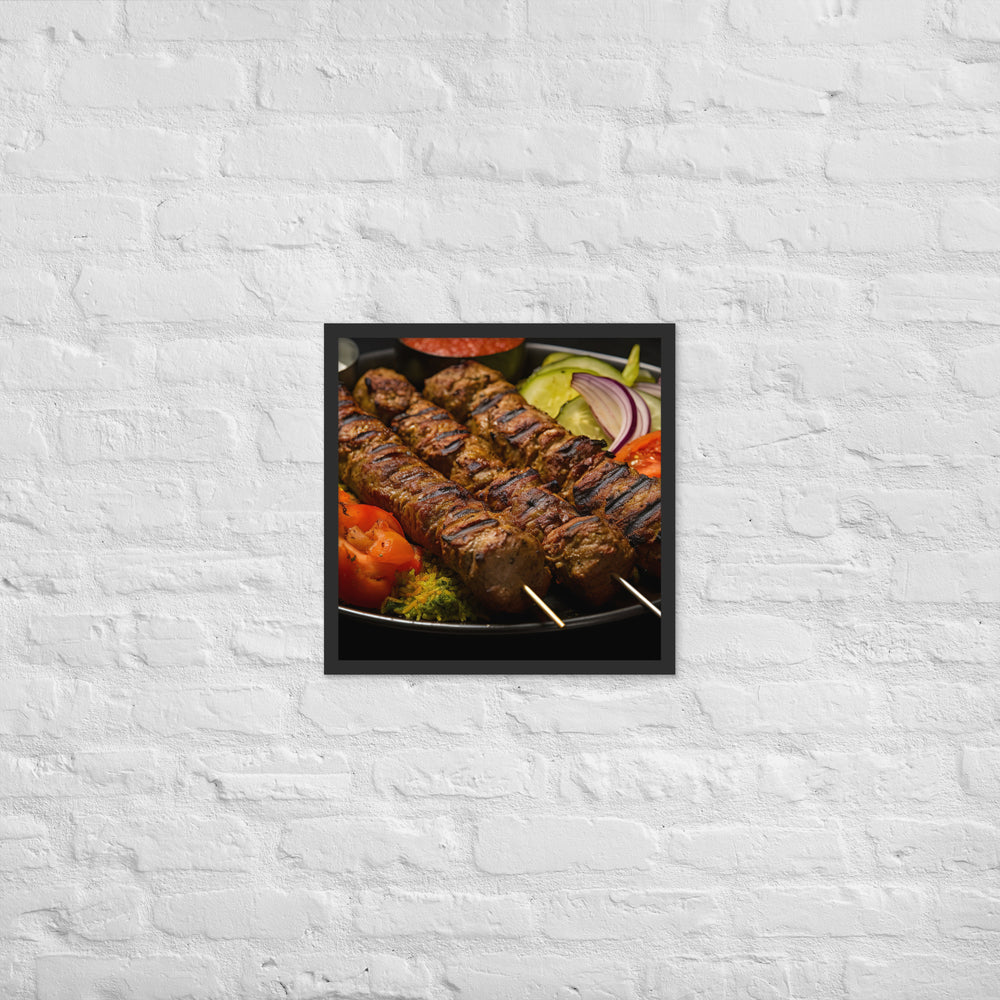 Kabab Koobideh Framed poster 🤤 from Yumify.AI