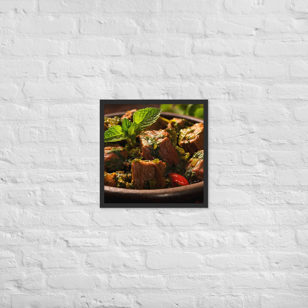 Ghormeh Sabzi Framed poster 🤤 from Yumify.AI