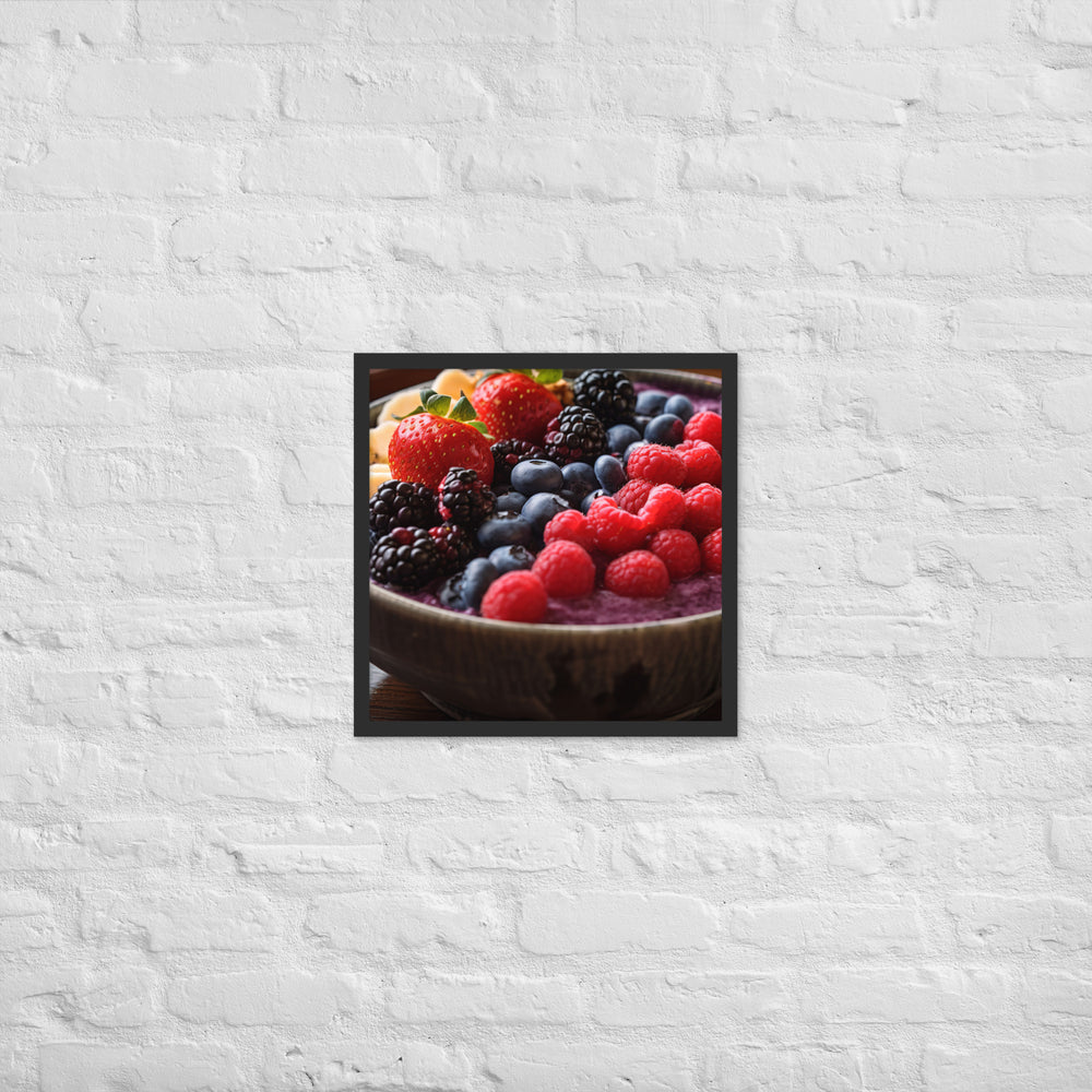 A fruit Bowl Framed poster 🤤 from Yumify.AI