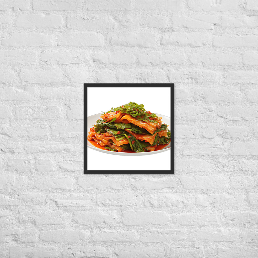 Vegan Kimchi Brilliance Framed poster 🤤 from Yumify.AI