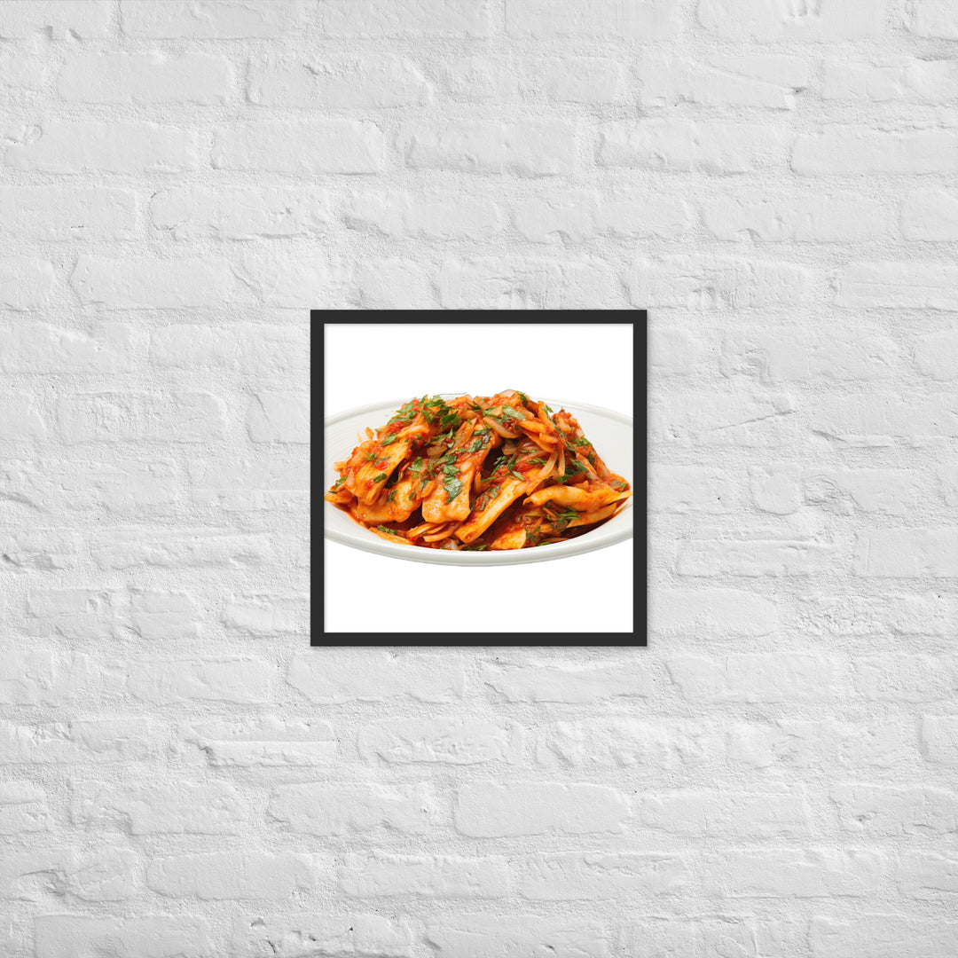 Vegan Kimchi Brilliance Framed poster 🤤 from Yumify.AI