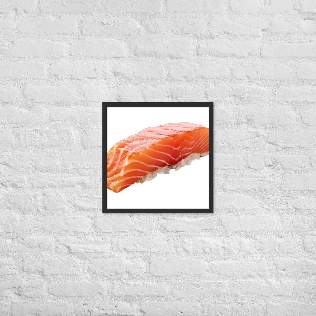 Glistening Salmon Nigiri Framed poster 🤤 from Yumify.AI