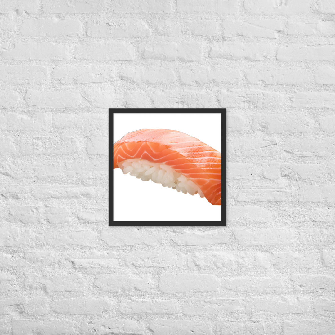 Glistening Salmon Nigiri Framed poster 🤤 from Yumify.AI