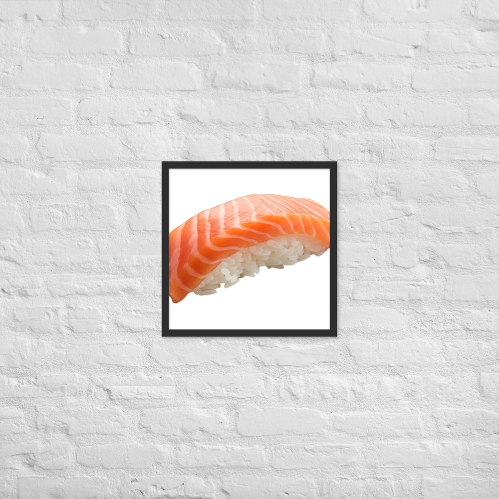 Glistening Salmon Nigiri Framed poster 🤤 from Yumify.AI