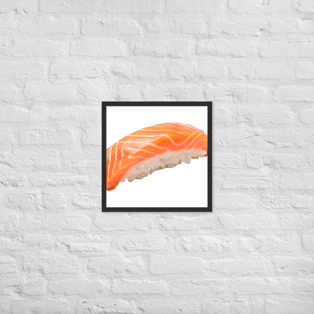 Glistening Salmon Nigiri Framed poster 🤤 from Yumify.AI