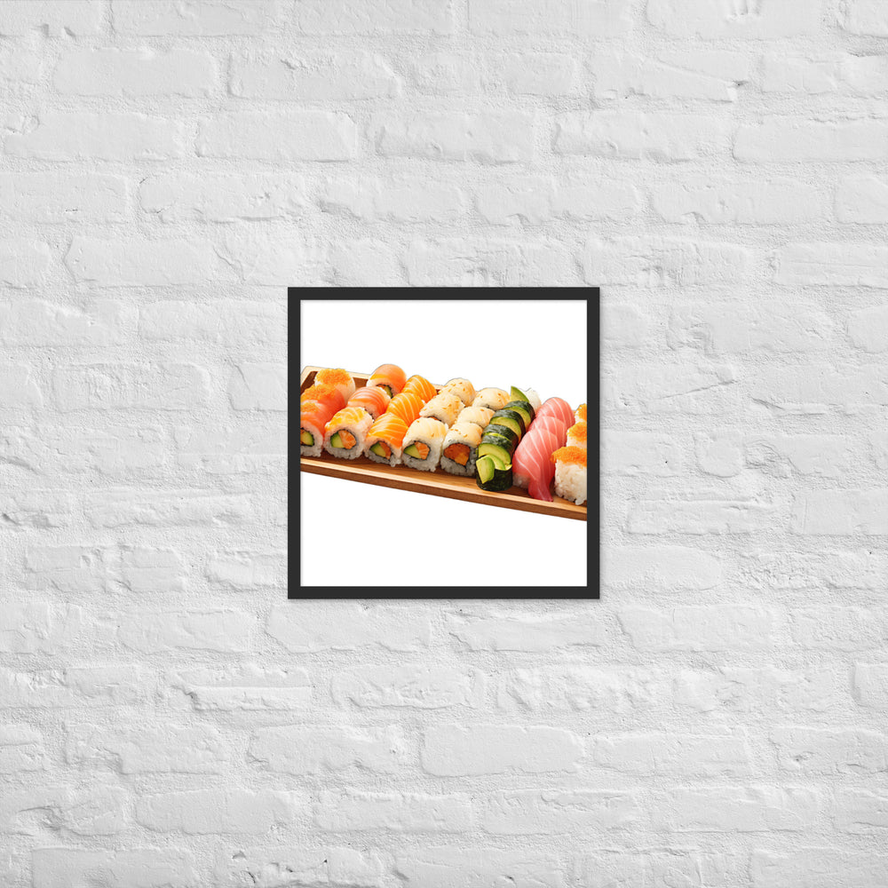 Exquisite Maki Sushi Assortment Framed poster 🤤 from Yumify.AI