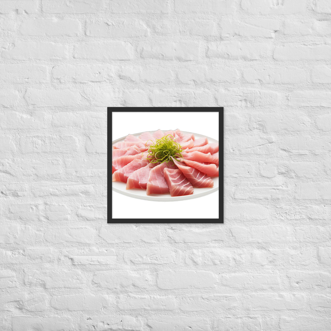 Delicate Tuna Sashimi Platter Framed poster 🤤 from Yumify.AI