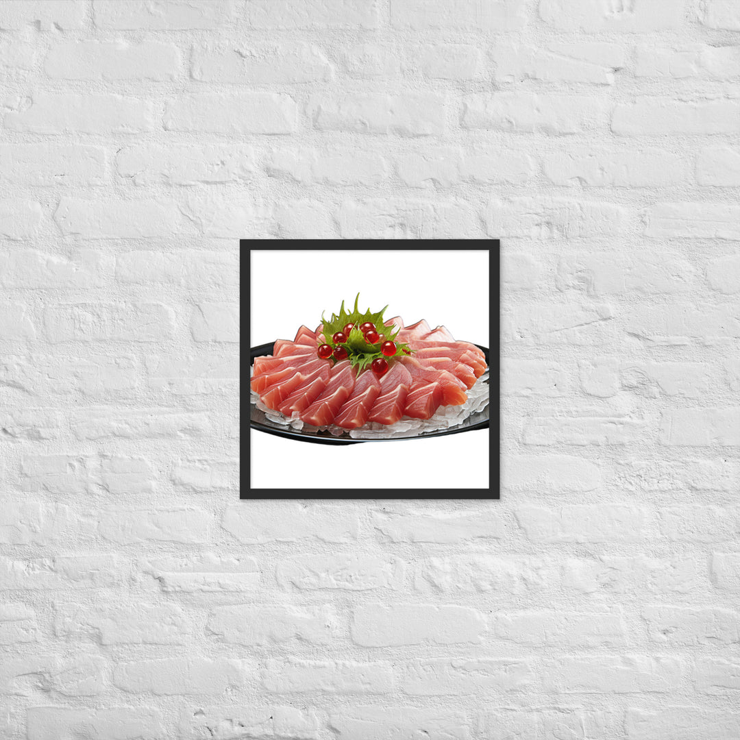 Delicate Tuna Sashimi Platter Framed poster 🤤 from Yumify.AI