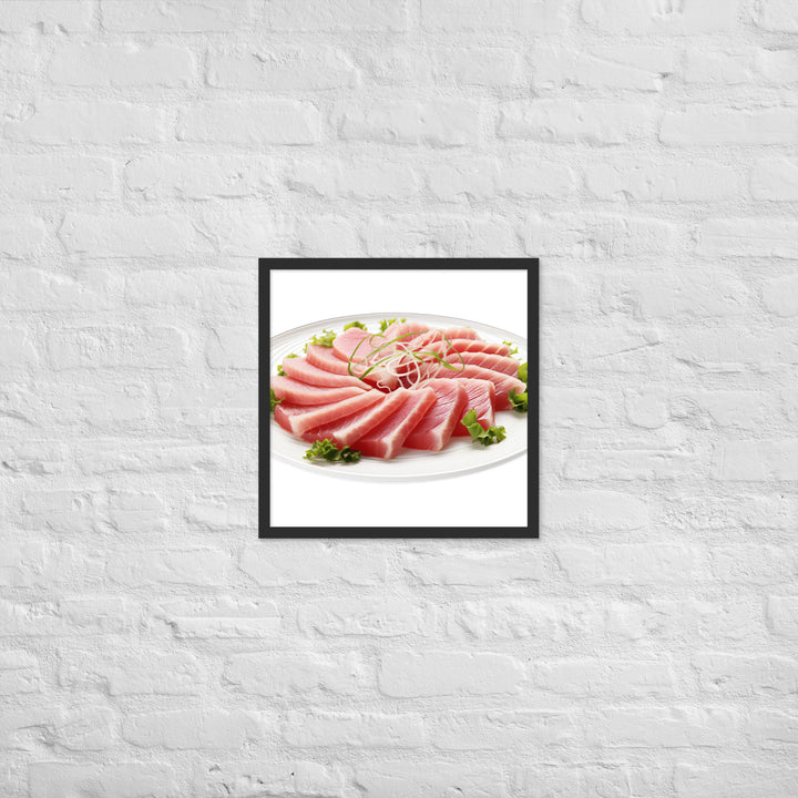 Delicate Tuna Sashimi Platter Framed poster 🤤 from Yumify.AI