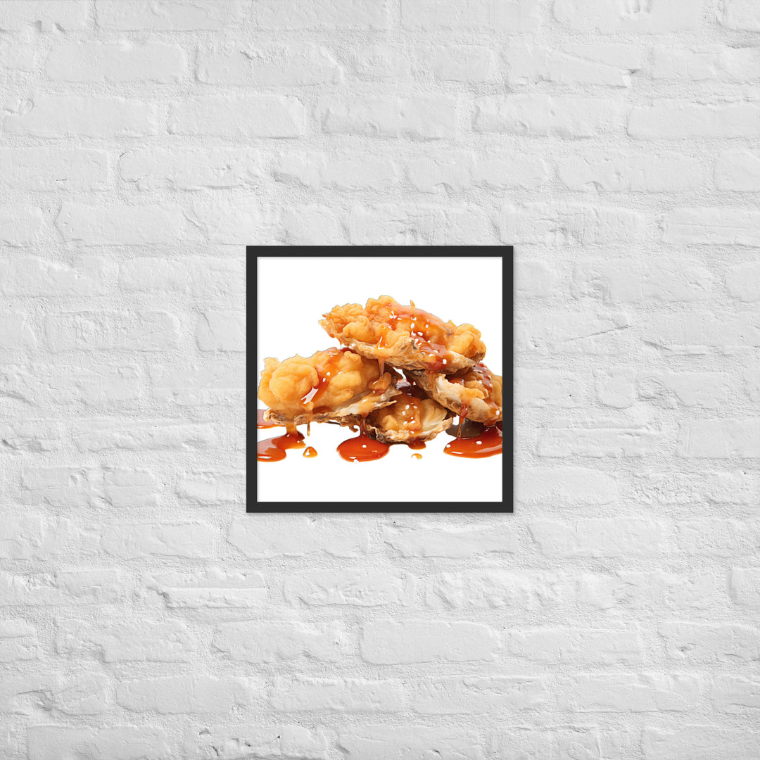 Tempura Fried Oysters Framed poster 🤤 from Yumify.AI