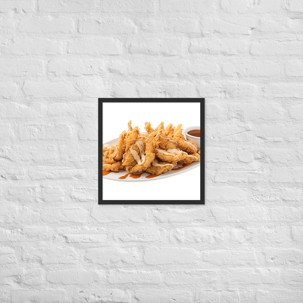 Tempura Fried Oysters Framed poster 🤤 from Yumify.AI