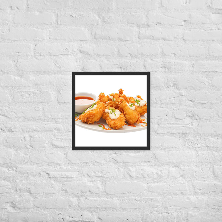 Tempura Fried Oysters Framed poster 🤤 from Yumify.AI