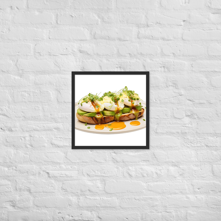 Avocado Eggs Benedict Framed poster 🤤 from Yumify.AI