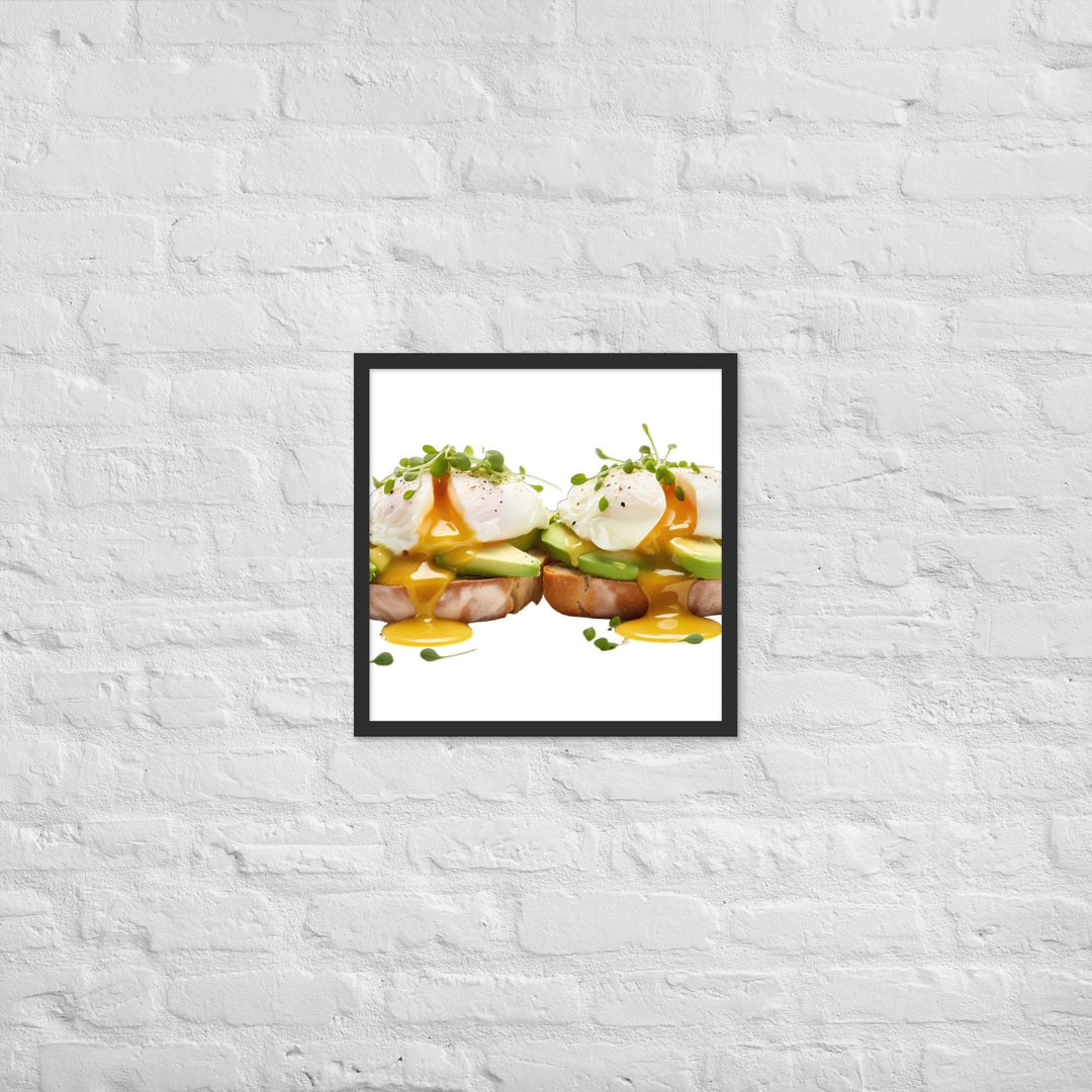 Avocado Eggs Benedict Framed poster 🤤 from Yumify.AI