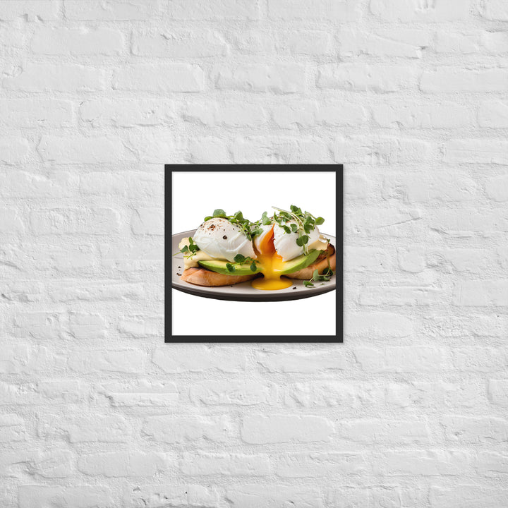 Avocado Eggs Benedict Framed poster 🤤 from Yumify.AI