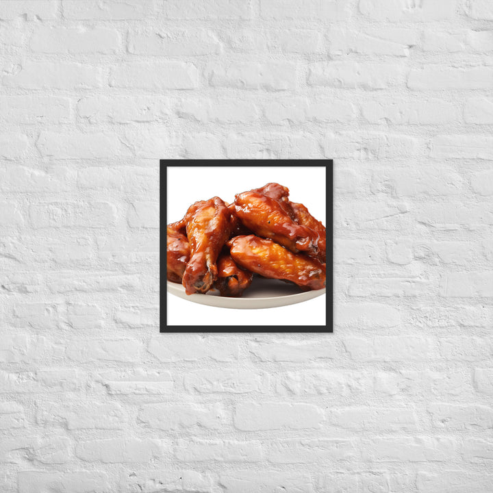 Sweet BBQ Chicken Wings Framed poster 🤤 from Yumify.AI