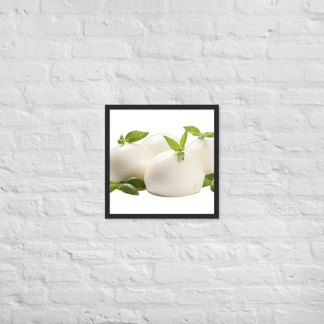 Fresh Mozzarella Balls Framed poster 🤤 from Yumify.AI