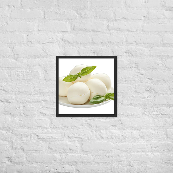 Fresh Mozzarella Balls Framed poster 🤤 from Yumify.AI