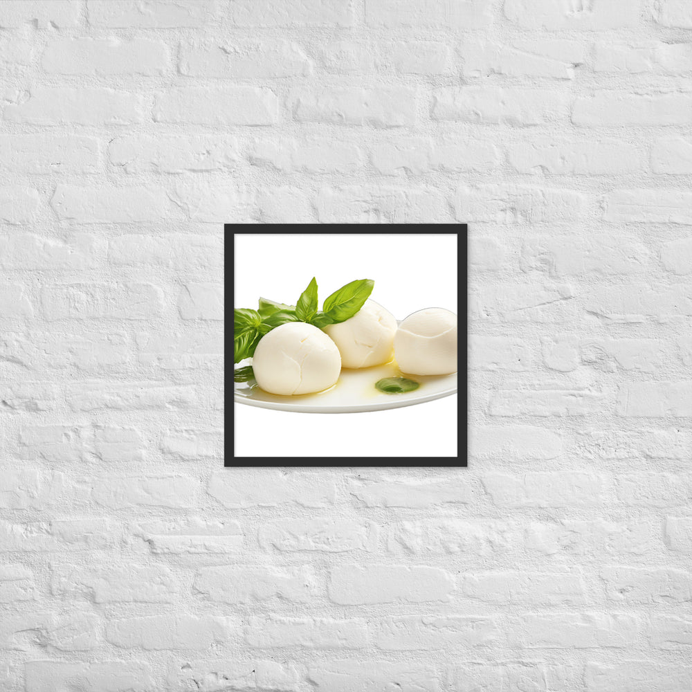 Fresh Mozzarella Balls Framed poster 🤤 from Yumify.AI