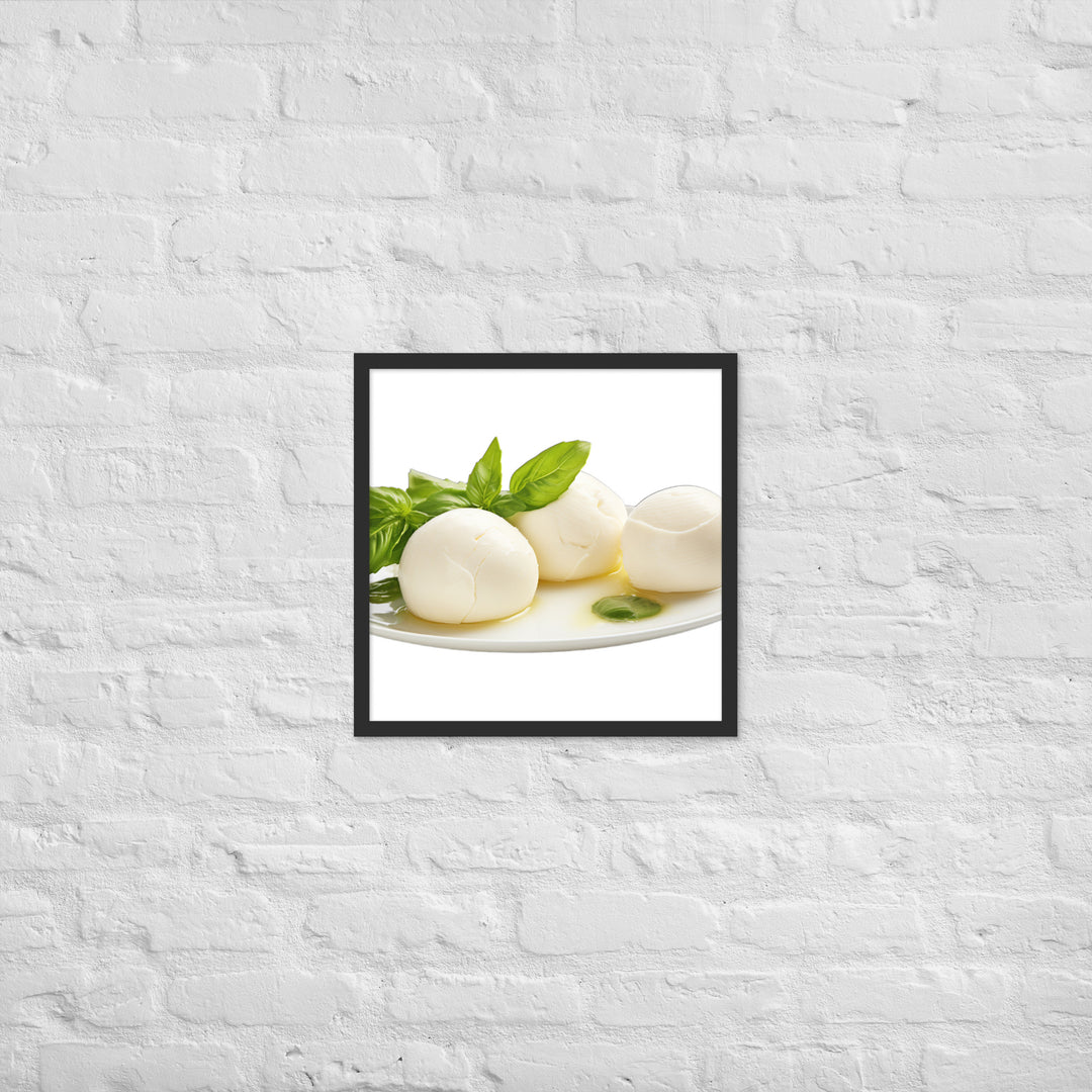 Fresh Mozzarella Balls Framed poster 🤤 from Yumify.AI