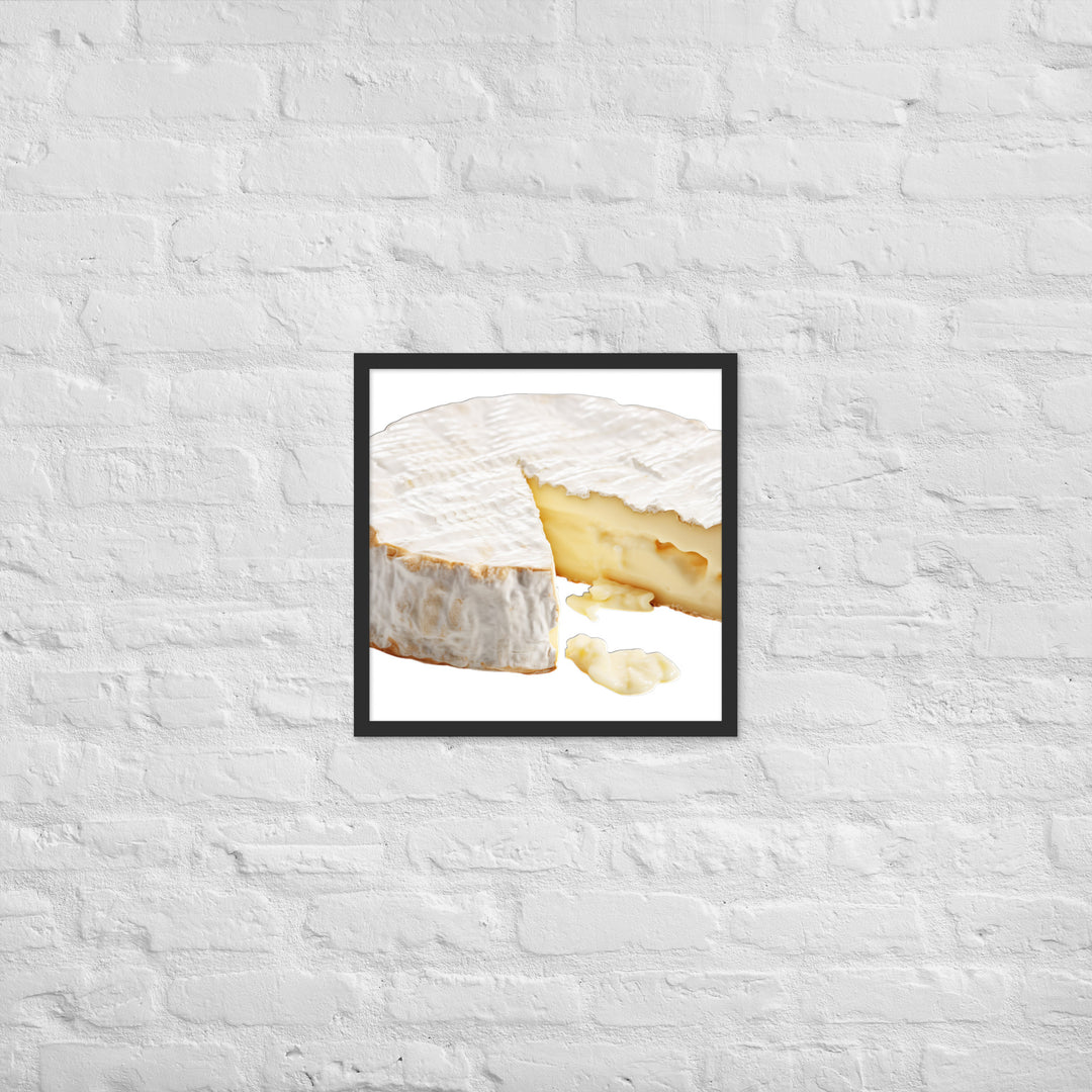 Creamy Brie Wheel Framed poster 🤤 from Yumify.AI