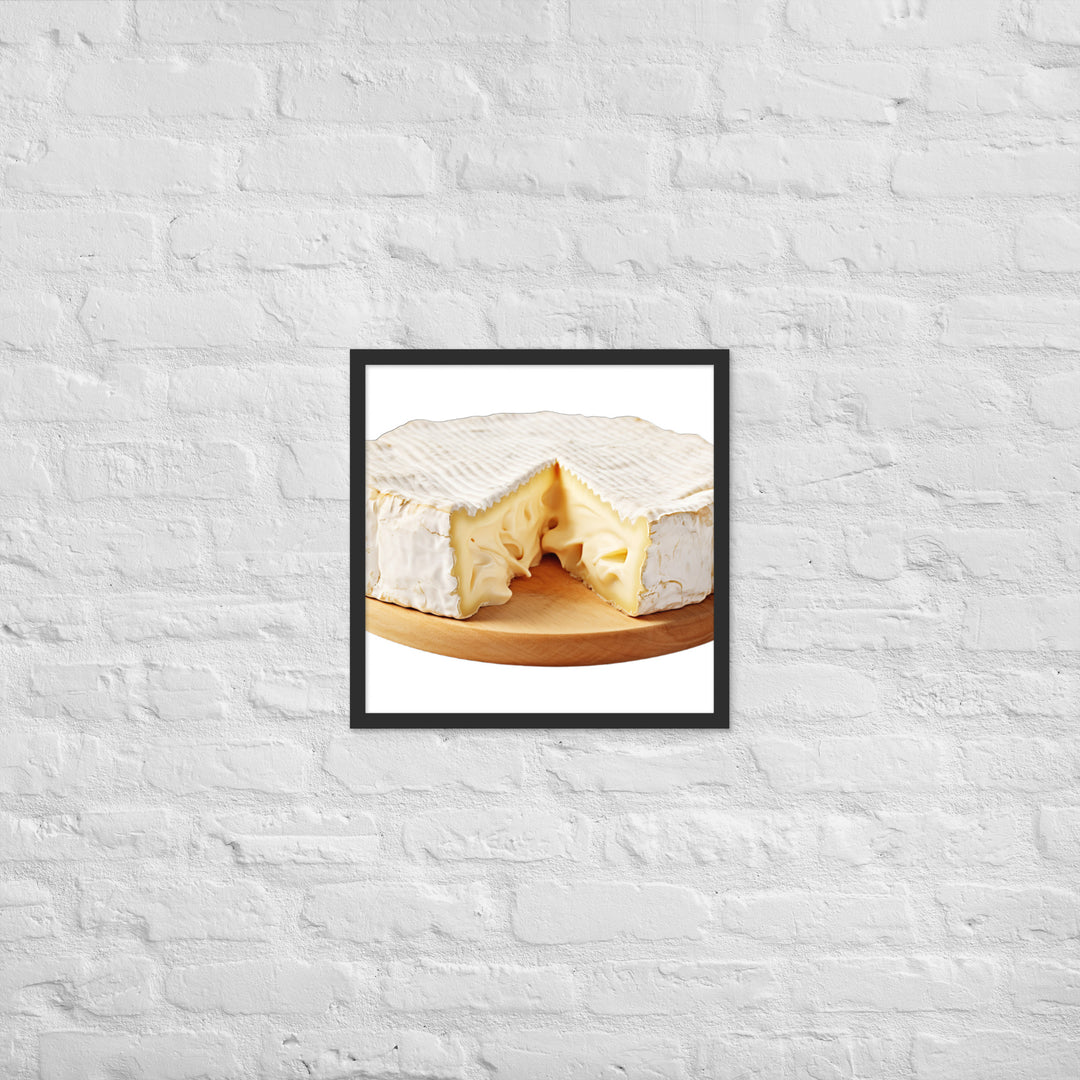 Creamy Brie Wheel Framed poster 🤤 from Yumify.AI