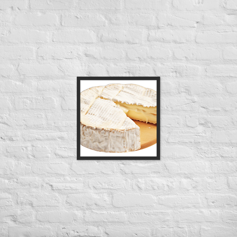 Creamy Brie Wheel Framed poster 🤤 from Yumify.AI