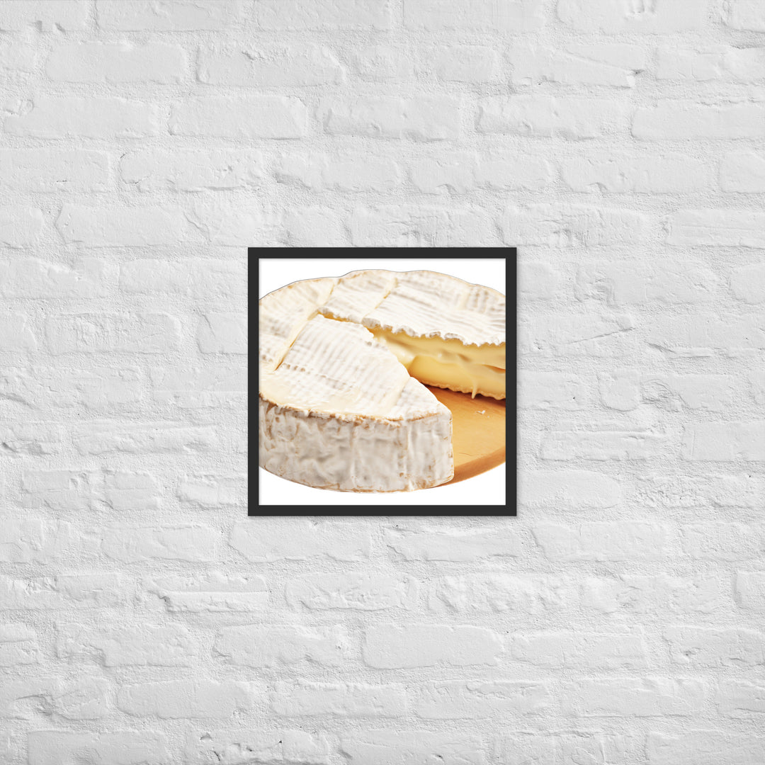 Creamy Brie Wheel Framed poster 🤤 from Yumify.AI