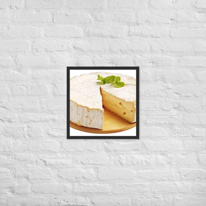 Creamy Brie Wheel Framed poster 🤤 from Yumify.AI