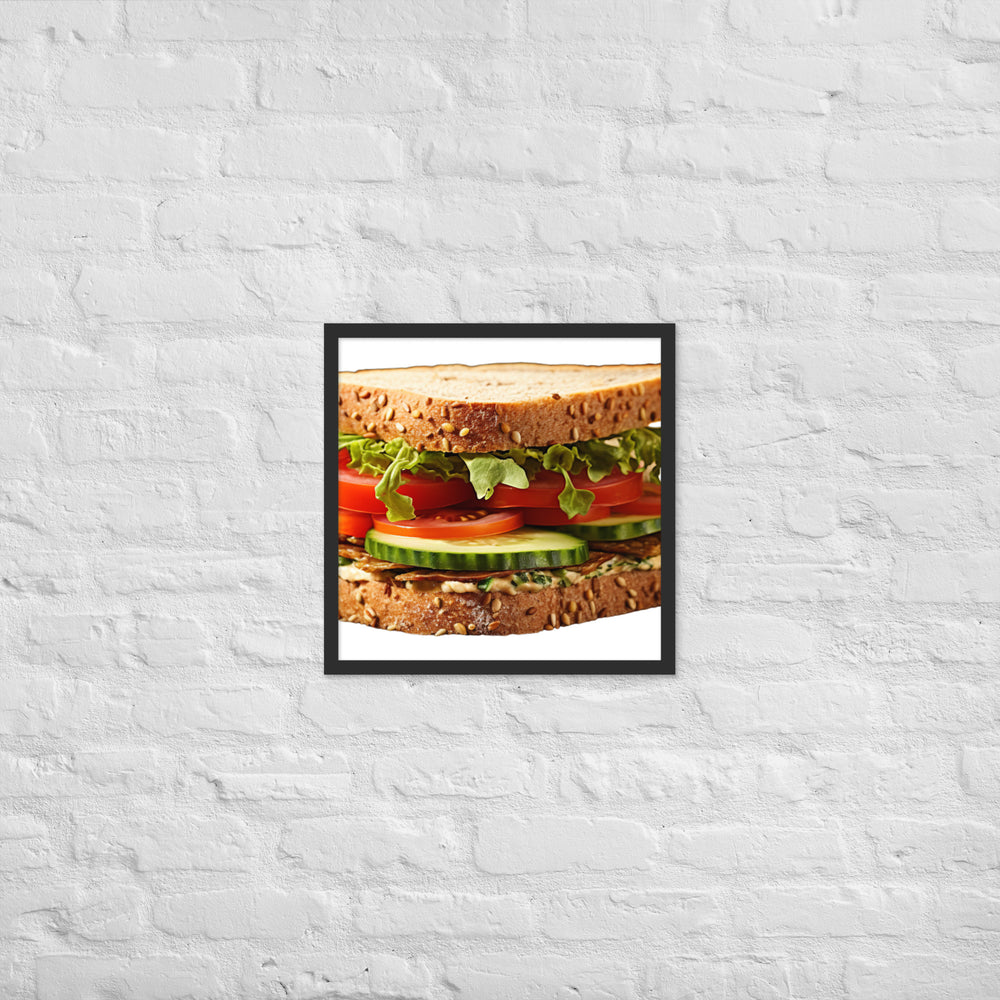 Veggie Delight Sandwich Framed poster 🤤 from Yumify.AI