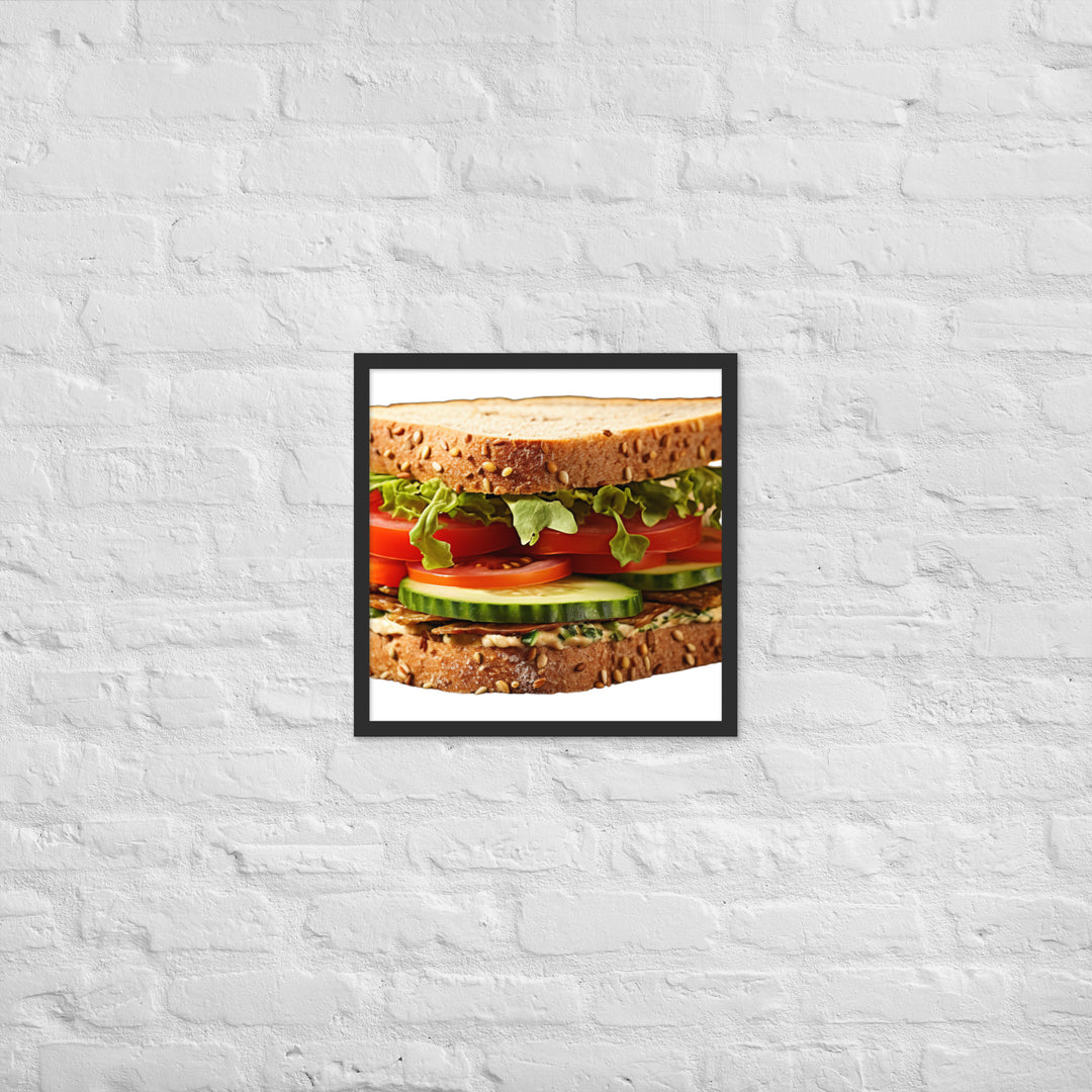 Veggie Delight Sandwich Framed poster 🤤 from Yumify.AI