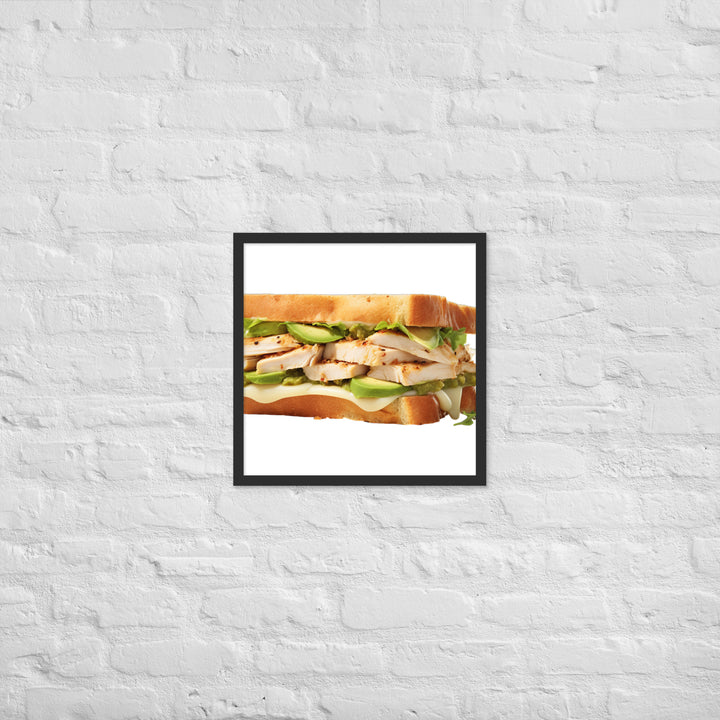 Chicken Avocado Sandwich Framed poster 🤤 from Yumify.AI