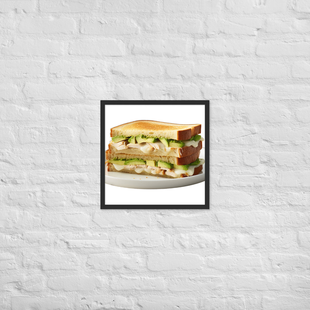 Chicken Avocado Sandwich Framed poster 🤤 from Yumify.AI