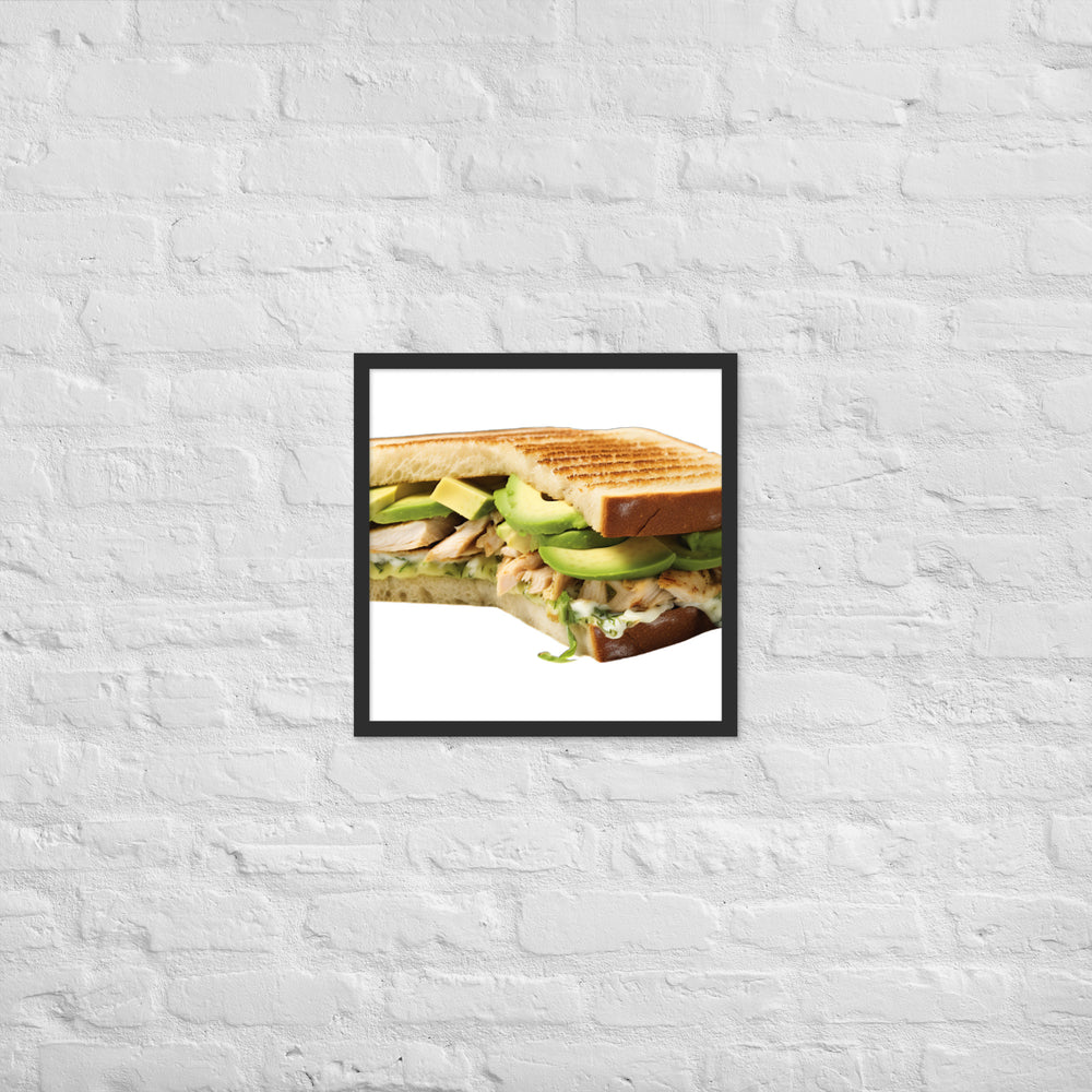 Chicken Avocado Sandwich Framed poster 🤤 from Yumify.AI