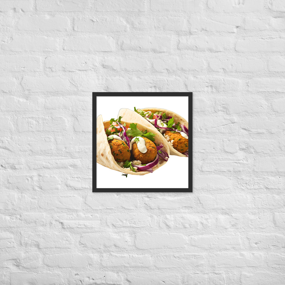 Fresh Falafel Pita Pocket Framed poster 🤤 from Yumify.AI