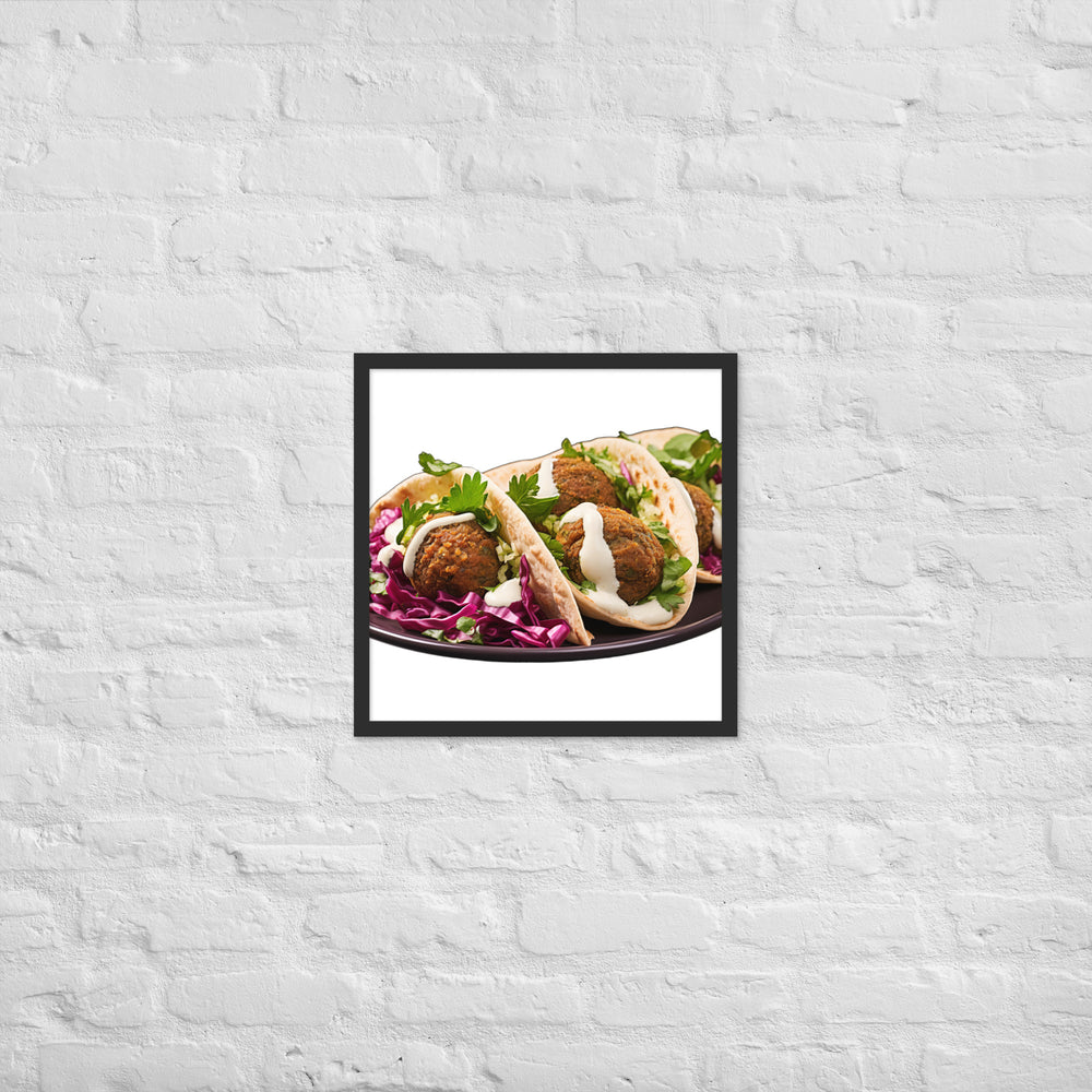 Fresh Falafel Pita Pocket Framed poster 🤤 from Yumify.AI