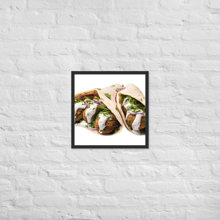 Fresh Falafel Pita Pocket Framed poster 🤤 from Yumify.AI