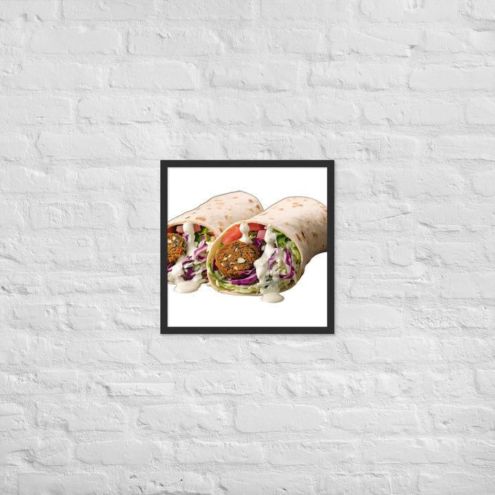 Falafel Wrap Rolled Perfection Framed poster 🤤 from Yumify.AI