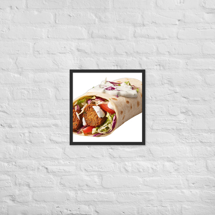 Falafel Wrap Rolled Perfection Framed poster 🤤 from Yumify.AI