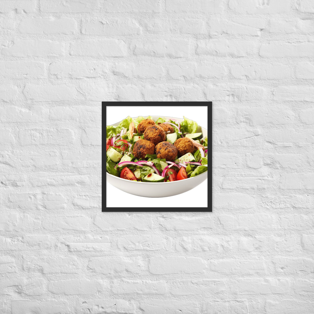 Falafel Salad Bowl Framed poster 🤤 from Yumify.AI