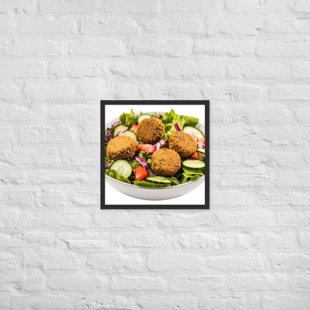 Falafel Salad Bowl Framed poster 🤤 from Yumify.AI