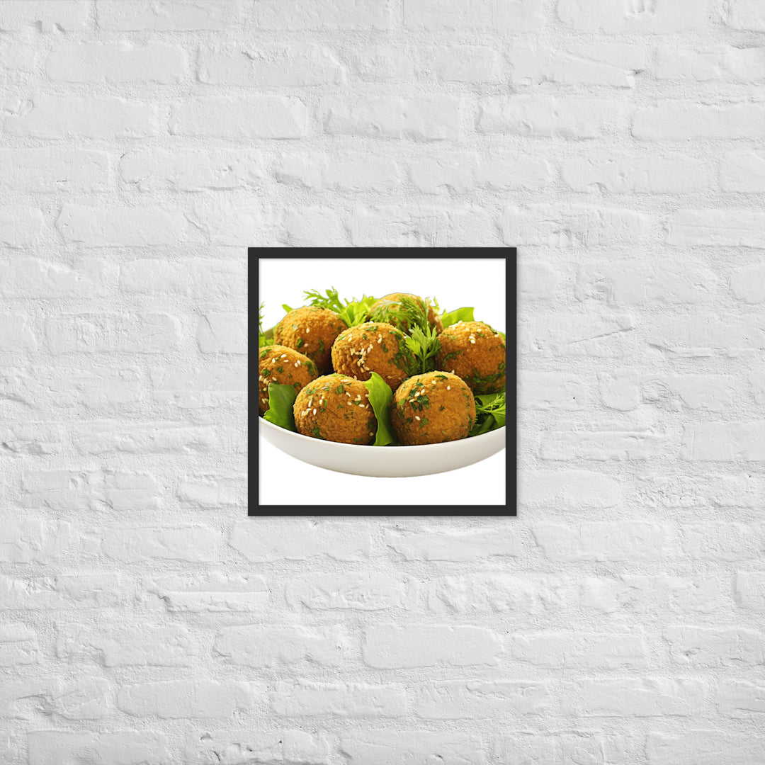 Crisp Golden Falafel Framed poster 🤤 from Yumify.AI