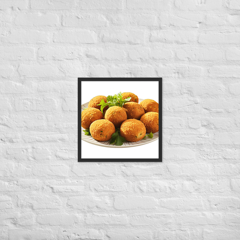 Crisp Golden Falafel Framed poster 🤤 from Yumify.AI