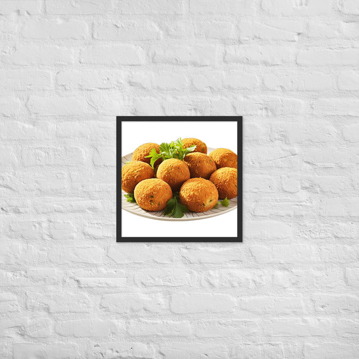 Crisp Golden Falafel Framed poster 🤤 from Yumify.AI