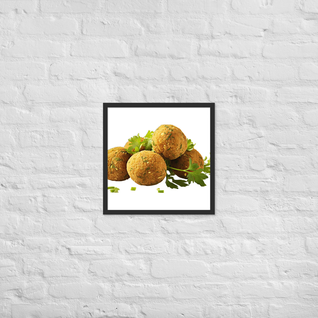 Crisp Golden Falafel Framed poster 🤤 from Yumify.AI