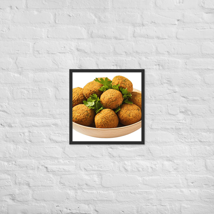 Crisp Golden Falafel Framed poster 🤤 from Yumify.AI