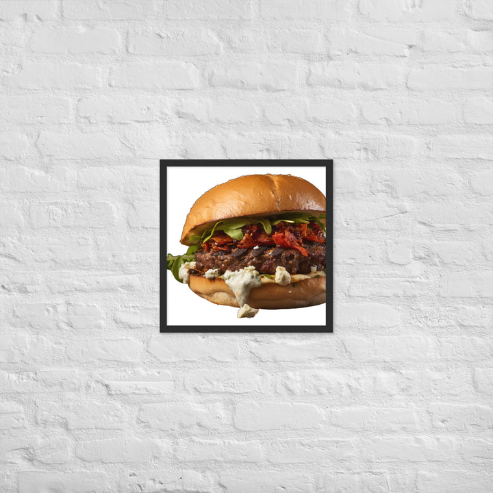 Exotic Lamb Burger Fusion Framed poster 🤤 from Yumify.AI