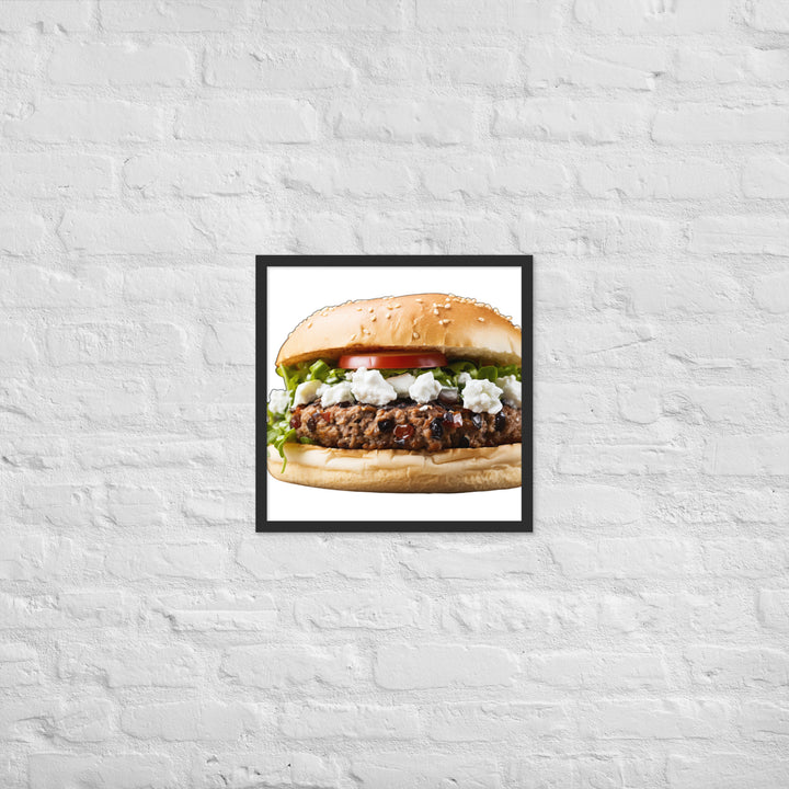 Exotic Lamb Burger Fusion Framed poster 🤤 from Yumify.AI